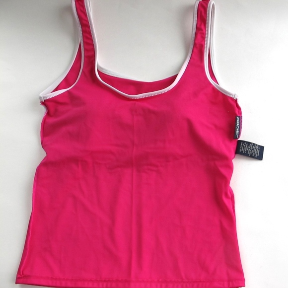 Pink Swim Tankini Swimsuit Top Sz 8 - Picture 4 of 6